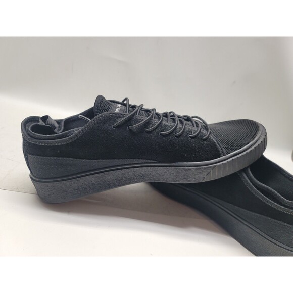 Karl Lagerfeld Paris Black Suede Leather Mesh Men\'s 13 M Sneakers Shoes Low Top main image 11